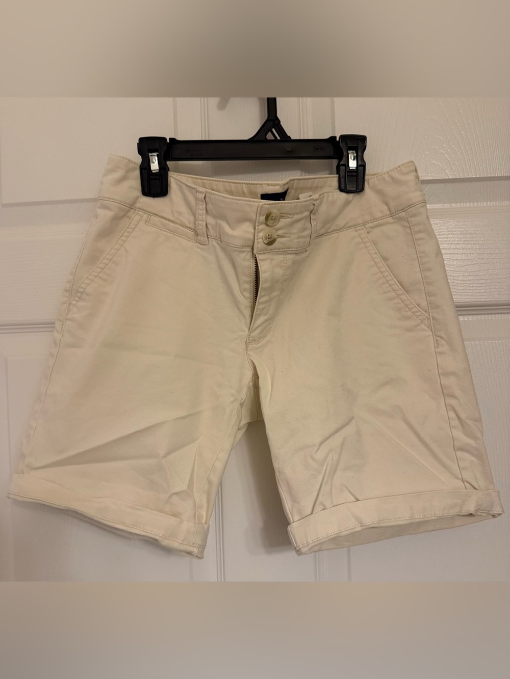 American Eagle Outfitters Cream Bermuda Shorts